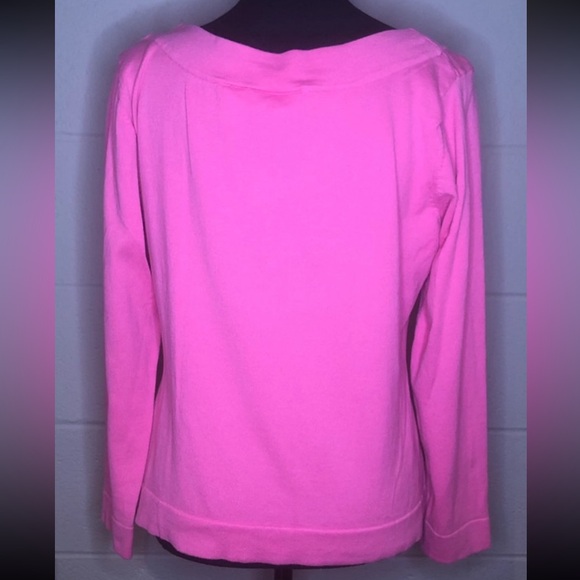 Pink Sweater with White Ribbon Accent - Picture 3 of 5